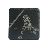 Selbrae House Female Tennis Player Single Slate Coaster