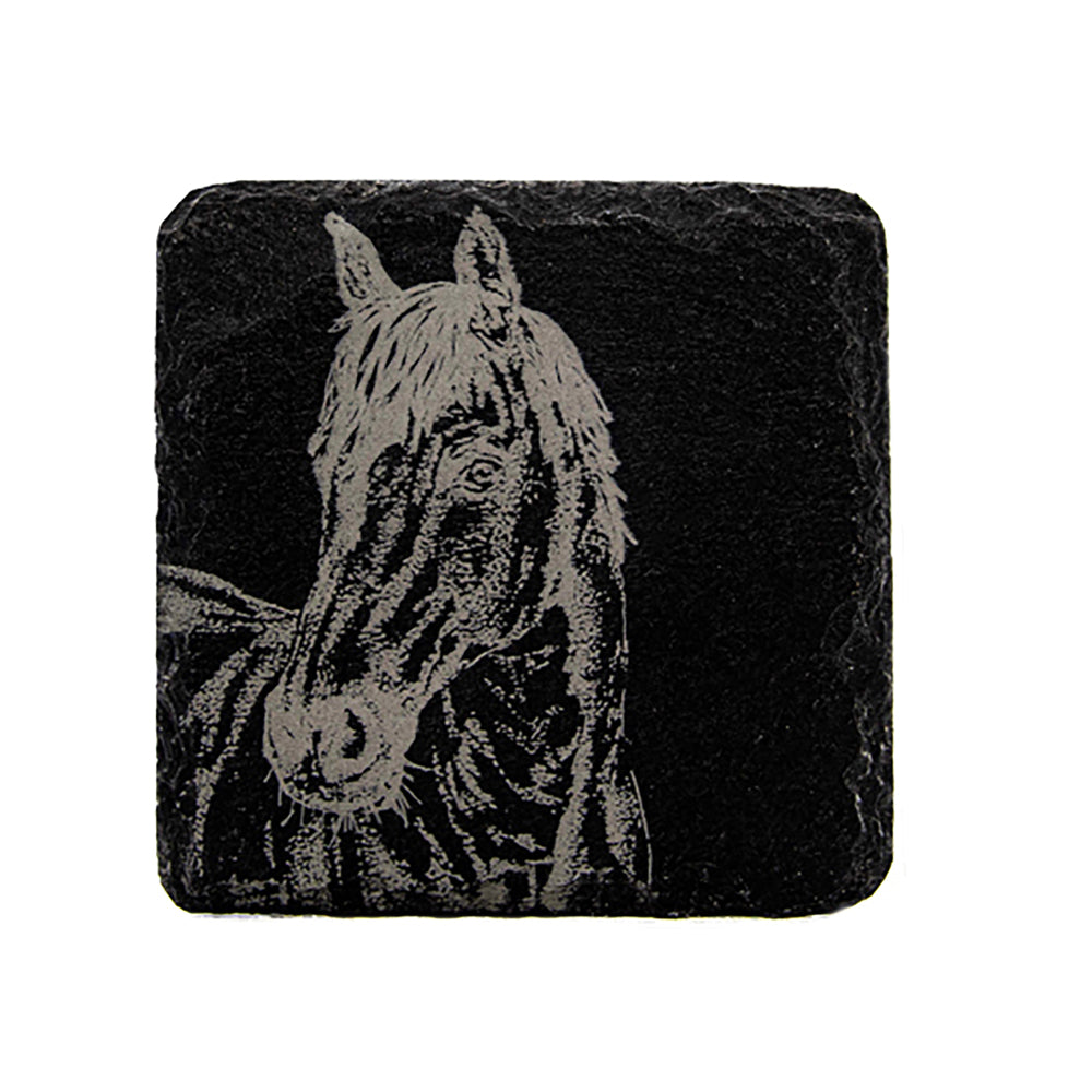 Selbrae House Horse Single Slate Coaster