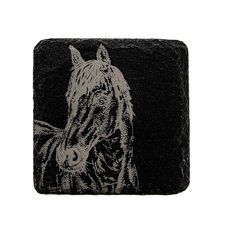 Selbrae House Horse Single Slate Coaster