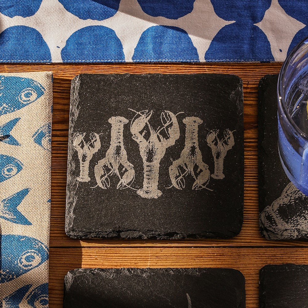 Selbrae House Lobster Repeat Single Slate Coaster
