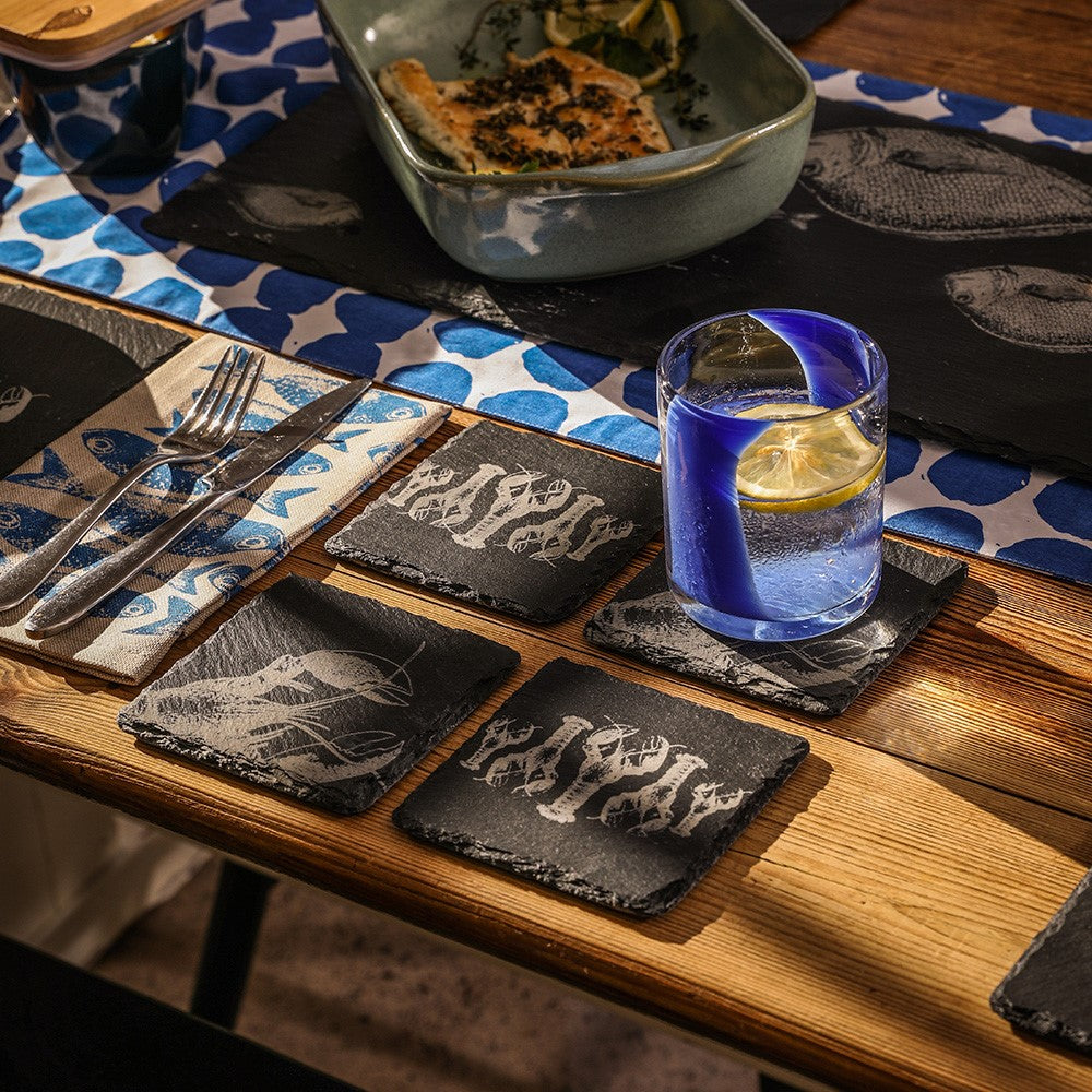 Selbrae House Lobster Repeat Single Slate Coaster
