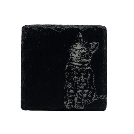 Selbrae House Tabby Cat Single Slate Coaster