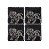 Selbrae House Bulldog Slate Coasters - Set of 4