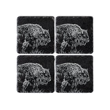 Selbrae House Bison Slate Coasters - Set of 4