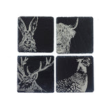 Selbrae House Country Animals Slate Coasters - Set of 4