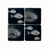 Selbrae House Fish Mix Slate Coasters - Set of 4