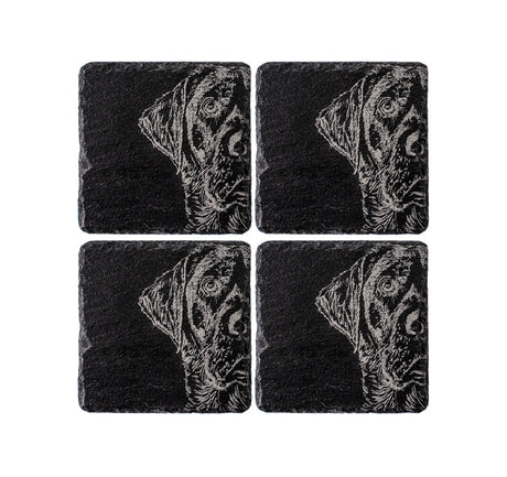 Selbrae House Labrador Slate Coasters - Set of 4
