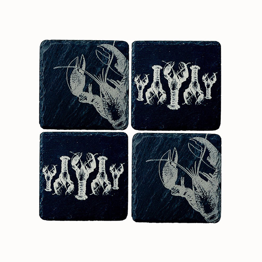 Lobster Mix Slate Coasters - Set of 4