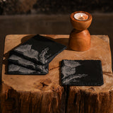 Selbrae House Thistle Slate Coasters - Set of 4
