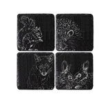 Selbrae House Woodland Friends Slate Coasters - Set of 4