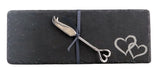 Selbrae House Love Heart Single Mini Slate Cheese Board & Knife Set