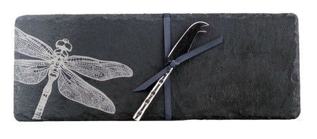 Selbrae House Dragonfly Single Mini Slate Cheese Board & Knife Set
