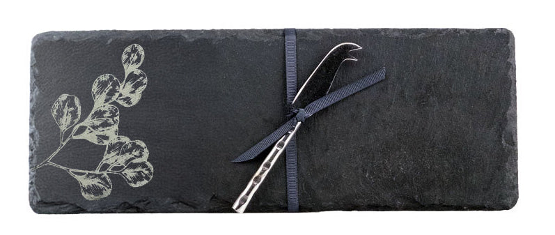 Selbrae House Flora Mini Slate Cheese Board & Knife Set