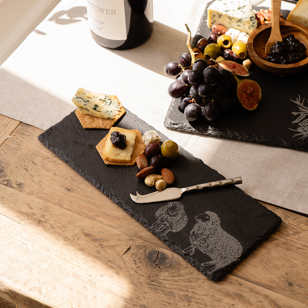 Selbrae House Sheep Single Mini Slate Cheese Board & Knife Set