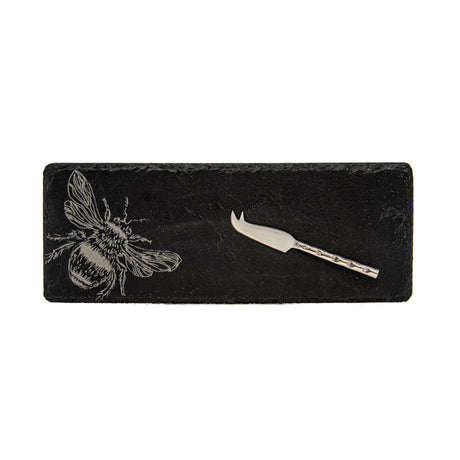 Bee Single Mini Slate Cheese Board & Knife Set