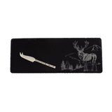 Scenic Stag Mini Slate Cheese Board & Knife Set