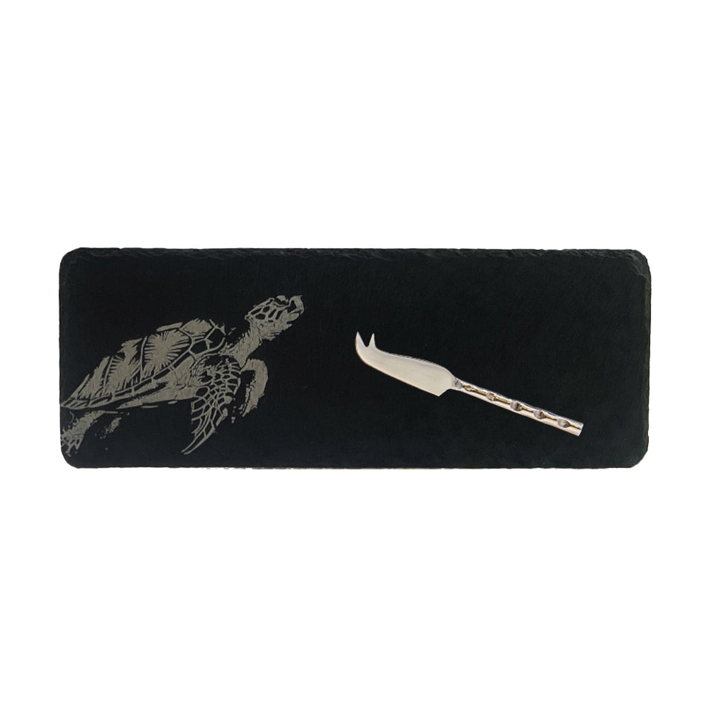 Selbrae House Turtle Single Mini Slate Cheese Board & Knife Set