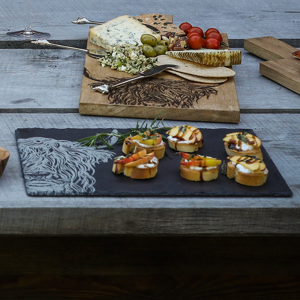 Highland Cow - Selbrae House Slate Cheese Board