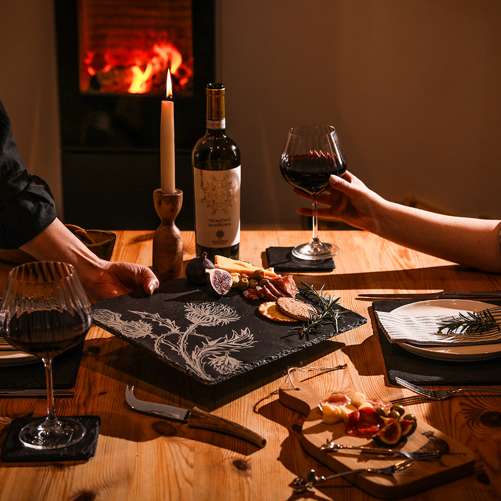 Thistle Trio Slate Cheese Board - Selbrae House