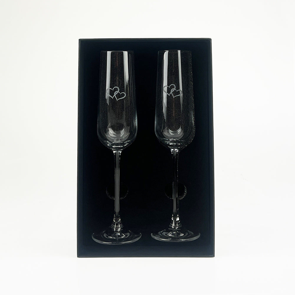 Selbrae House Heart Champagne Flutes - Set of 2