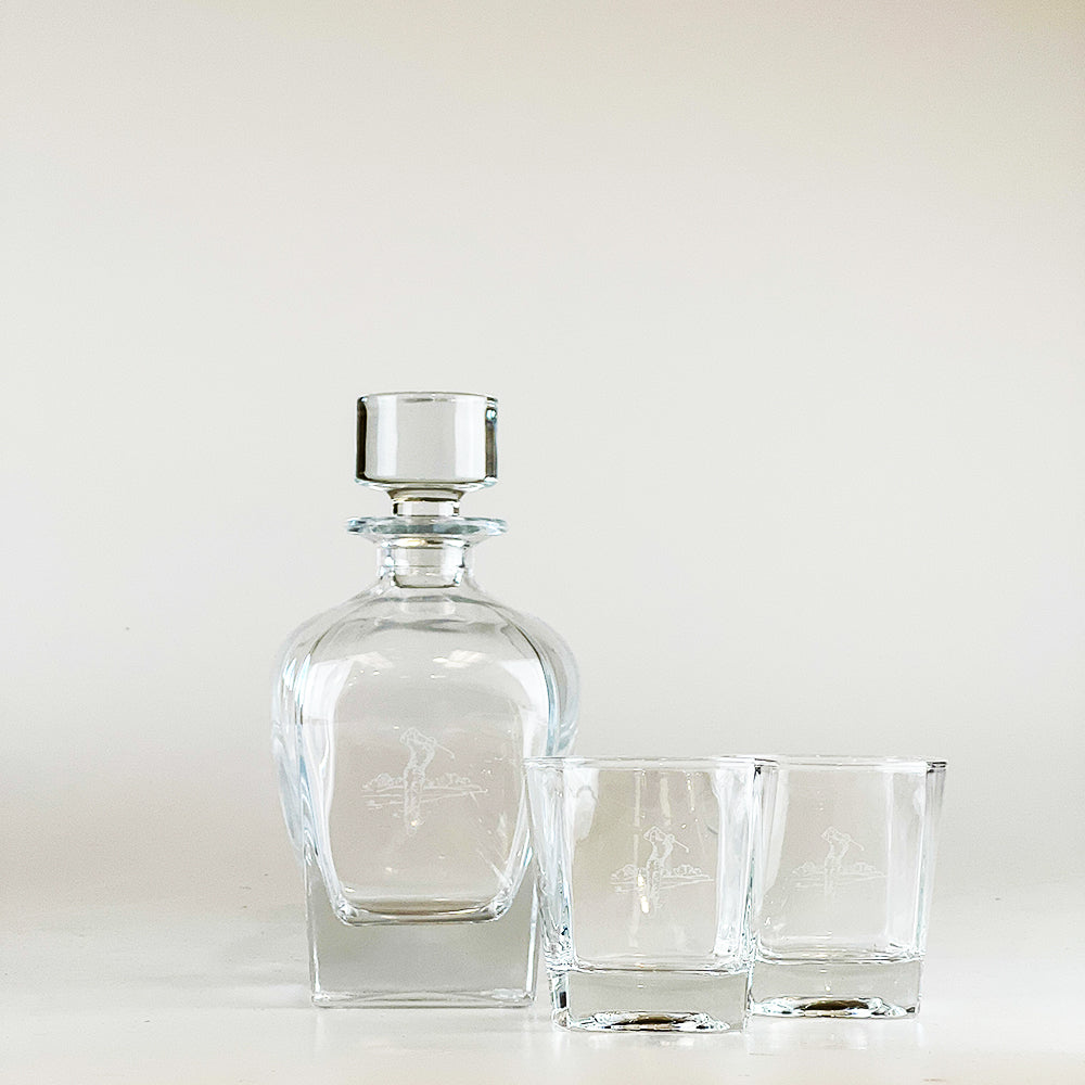 Selbrae House Golf Decanter & Glass Set