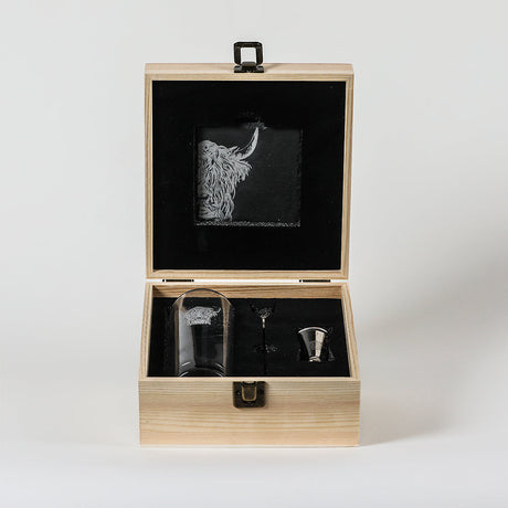 Highland Cow Highball Drinks Set