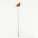 Highland Cow Glass Drinks Stirrer