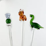 Selbrae House Thistle Glass Drinks Stirrer