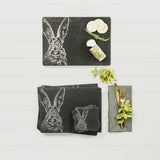 Selbrae House Hare Slate Placemat & Coaster Gift Set