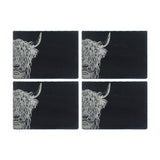 Highland Cow Slate Placemat & Coaster Gift Set