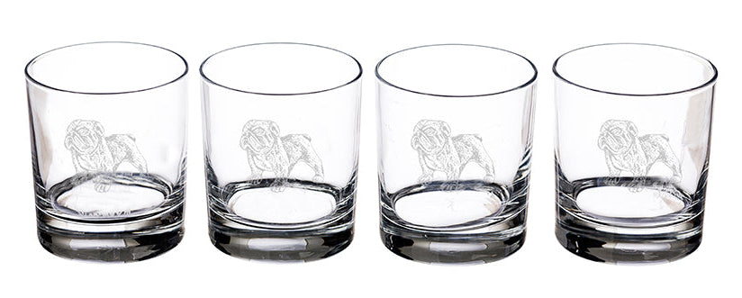 Selbrae House Bulldog Glass Tumblers - Set of 4