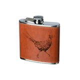 Selbrae House Pheasant Leather Hip Flask