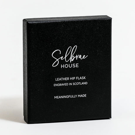 Selbrae House Texas Longhorn Leather Hip Flask