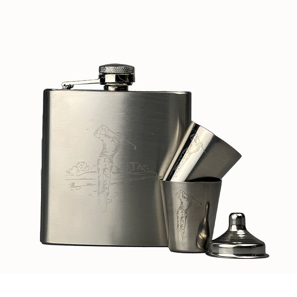 Selbrae House Golf Hip Flask & Cup Set