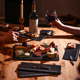 Selbrae House Cheese Sayings Mini Slate Cheese Board & Knife Sets - Set of 4