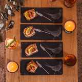 Selbrae House Pheasant Mini Slate Cheese Board & Knife Sets - Set of 4