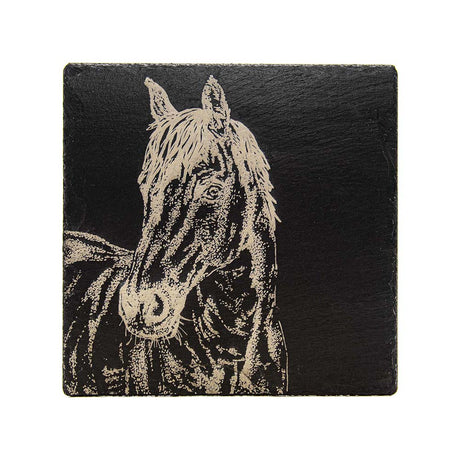 Selbrae House Horse Portrait Slate Pot Stand