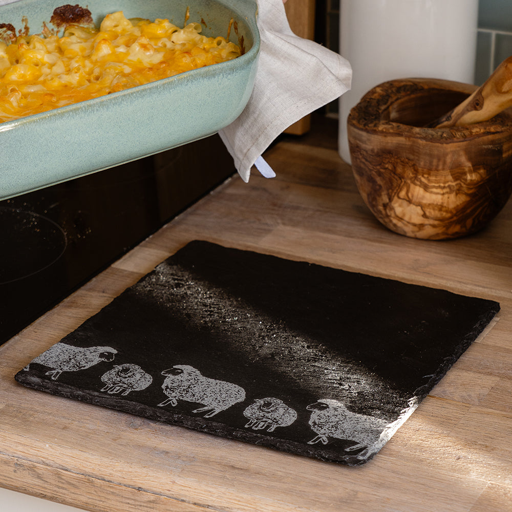 Selbrae House Sheep Slate Pot Stand