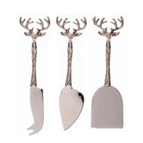 Stag Cheese Knives - Set of 3 Stainless Cheese Cutters