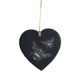 Bee Slate Decoration Large Heart | Selbrae House