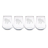Selbrae House Bulldog Stemless Glasses - Set of 4