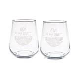 Selbrae House Gin Is My Tonic Stemless Glasses - Set of 2