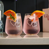 Selbrae House Love Hearts Stemless Glasses - Set of 2
