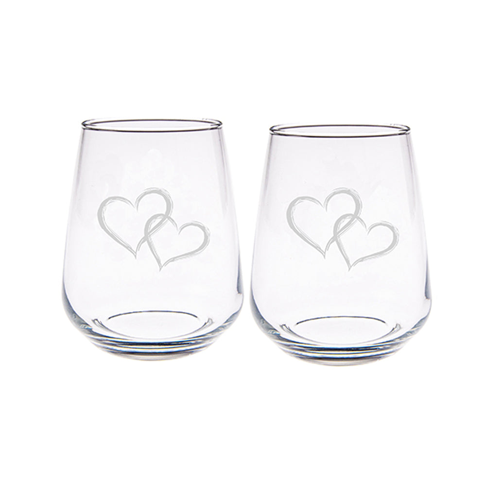 Selbrae House Love Hearts Stemless Glasses - Set of 2