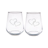 Selbrae House Love Hearts Stemless Glasses - Set of 2