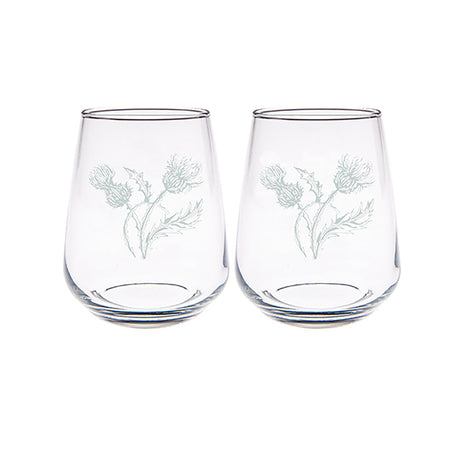 Selbrae House Thistle Trio Stemless Glasses - Set of 2