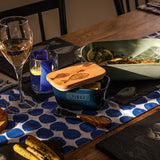 Selbrae House Fish Repeat Blue Butter Dish