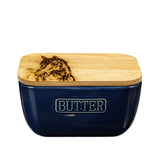 Selbrae House Horse Portrait Blue Butter Dish
