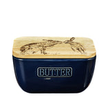Selbrae House Kissing Hare Blue Butter Dish