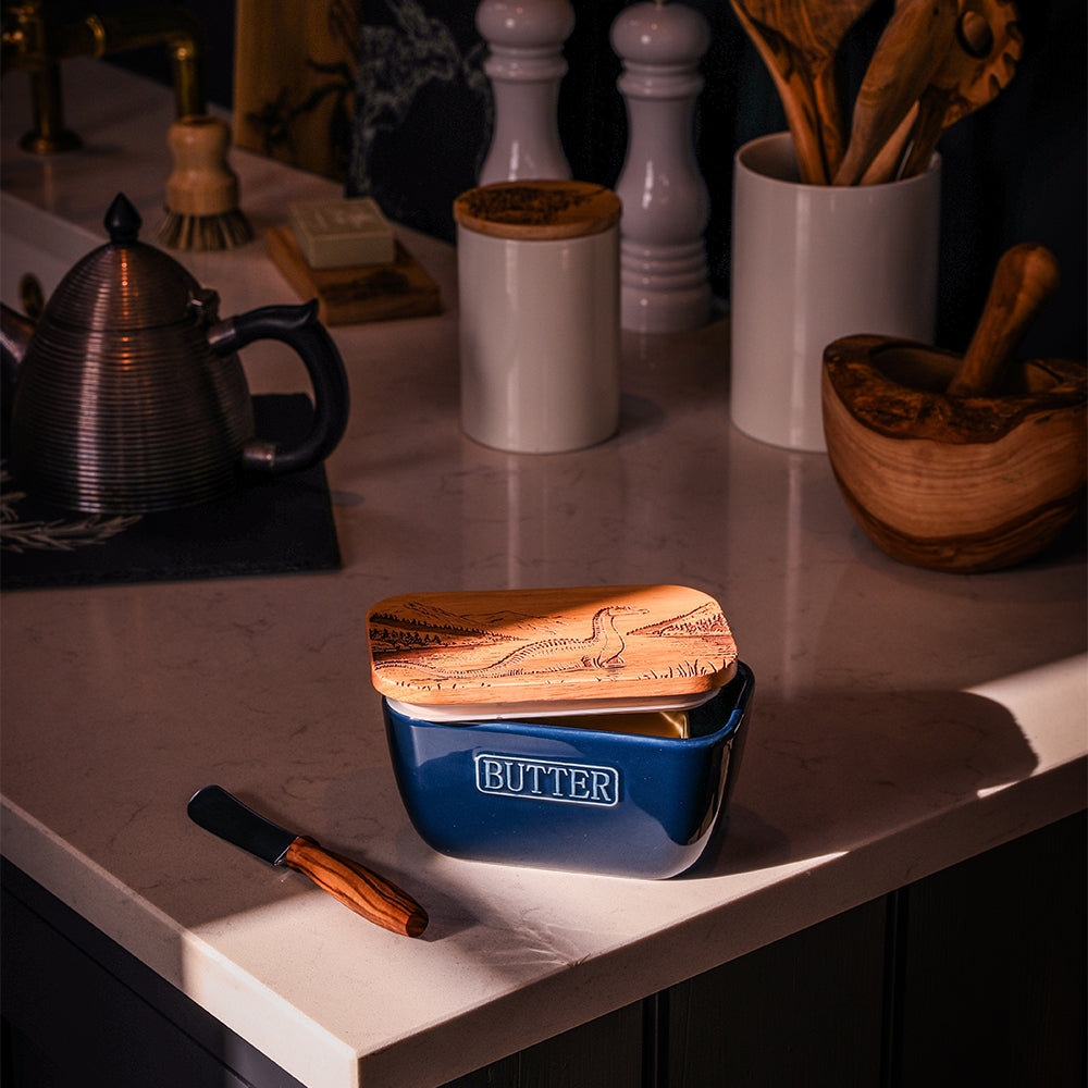 Selbrae House Nessie Blue Butter Dish